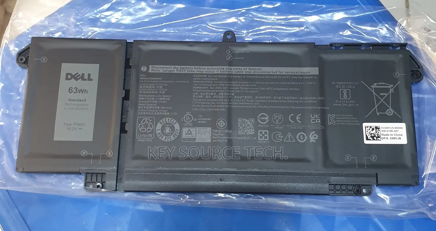 Dell Latitude 5320 7320 7420 7520 Laptop Battery 7fmxv 63wh