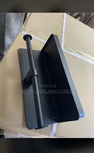 Double Tissue Holder With Tray Top Matt Black