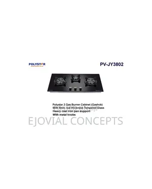 Polystar 3 Burner Built-in Gas Hob Cooker