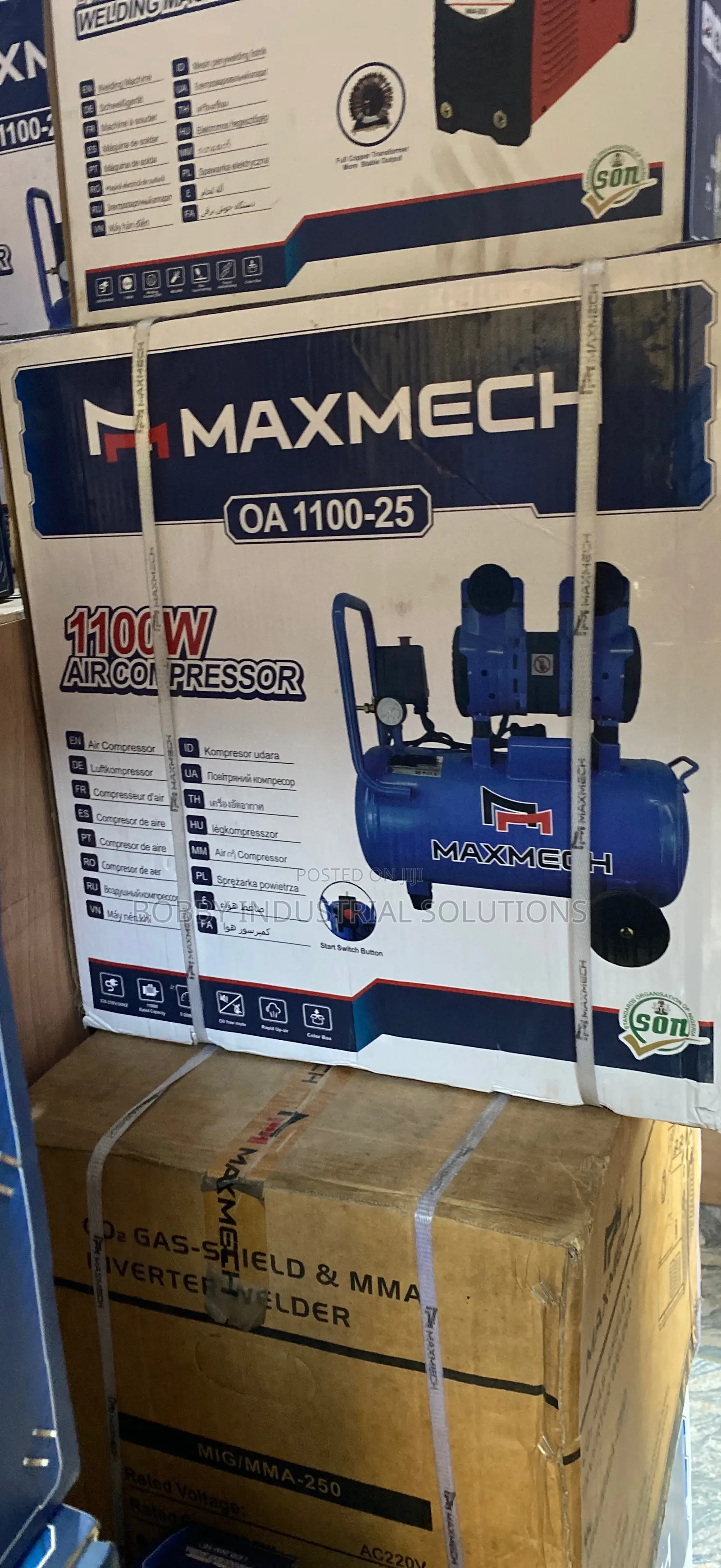 MAXMECH Oil-Less Silent Air Compressor - 1100W - 24L