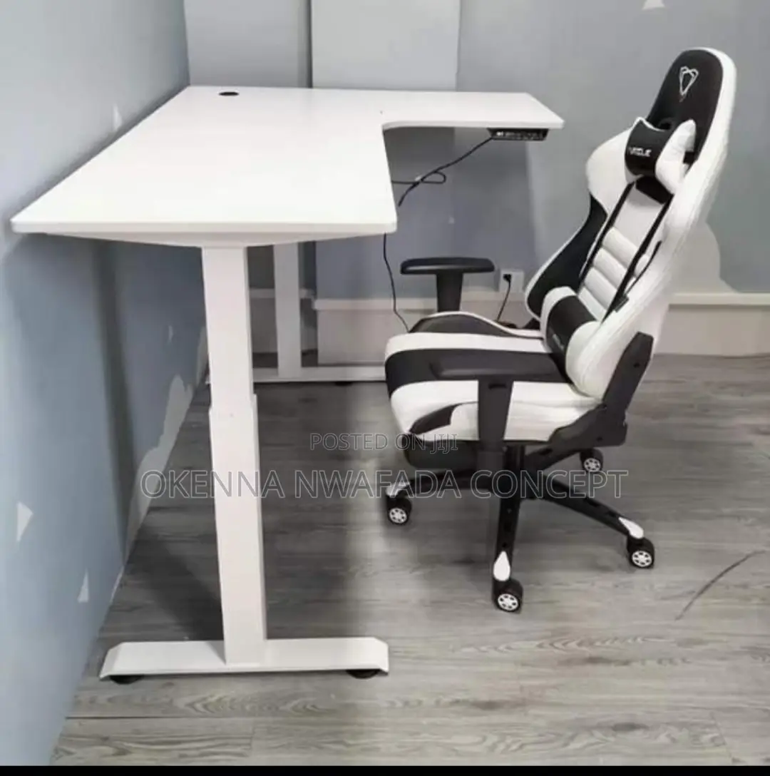 L Shape Adjustable Height Table