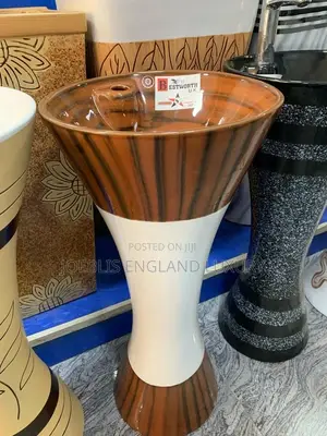 White and Coffee Colored Wash Hand Basin