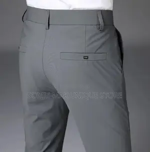 3-in-1 Men's Corporate Plain Suit Trousers- Black Men