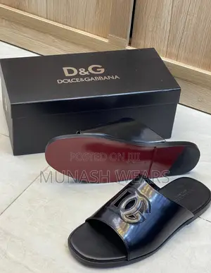 Original Italian Leather D G Slipers