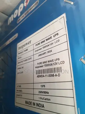 1.5kva/12volt Mopower Inverter Product Available Now
