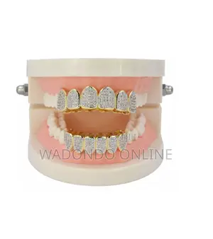 Micro Embedded Zircon Gold Plated Grillz Hip Hop Gold Grillz