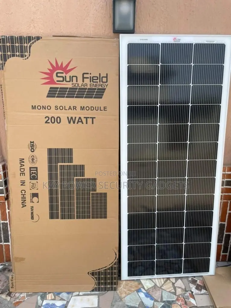 Sunfield 200watts Mono Solar Panel