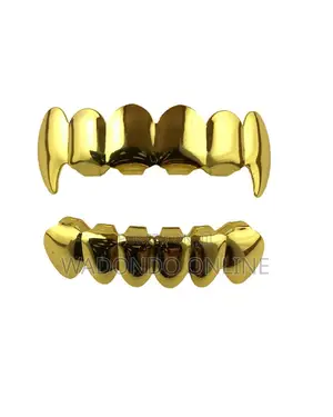 All Smooth Gold Plated Hip-Hop Teeth Grillz Vampire