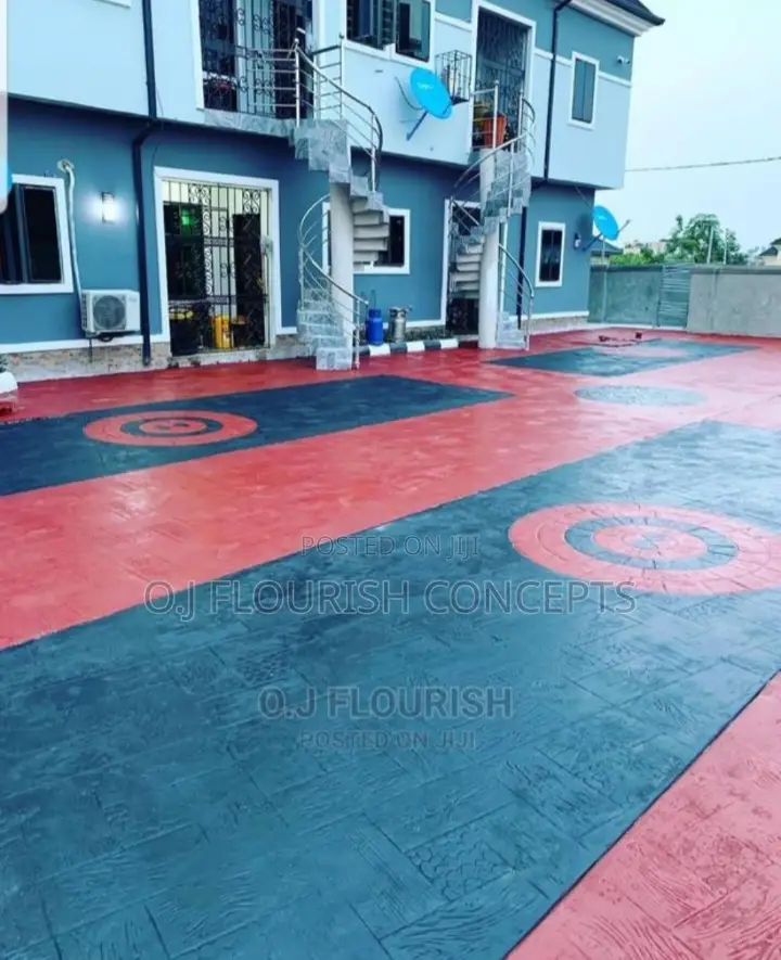 Triple Circle Stamped Concrete