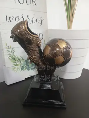 Soccer Football Boots Decor Bronze Finish