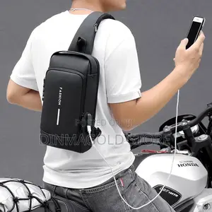 Men’S Multifunction Anti-Theft Usb Bag
