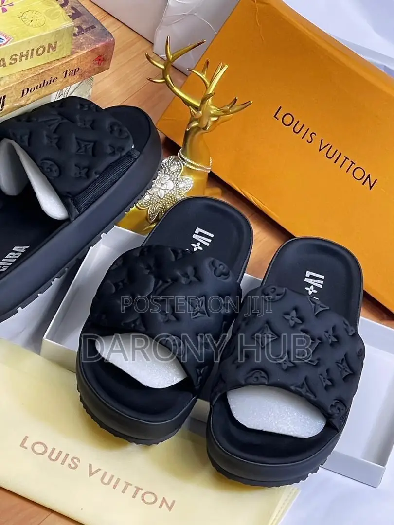 New Luxury Louis Vuitton Slides_green, Ash, Black