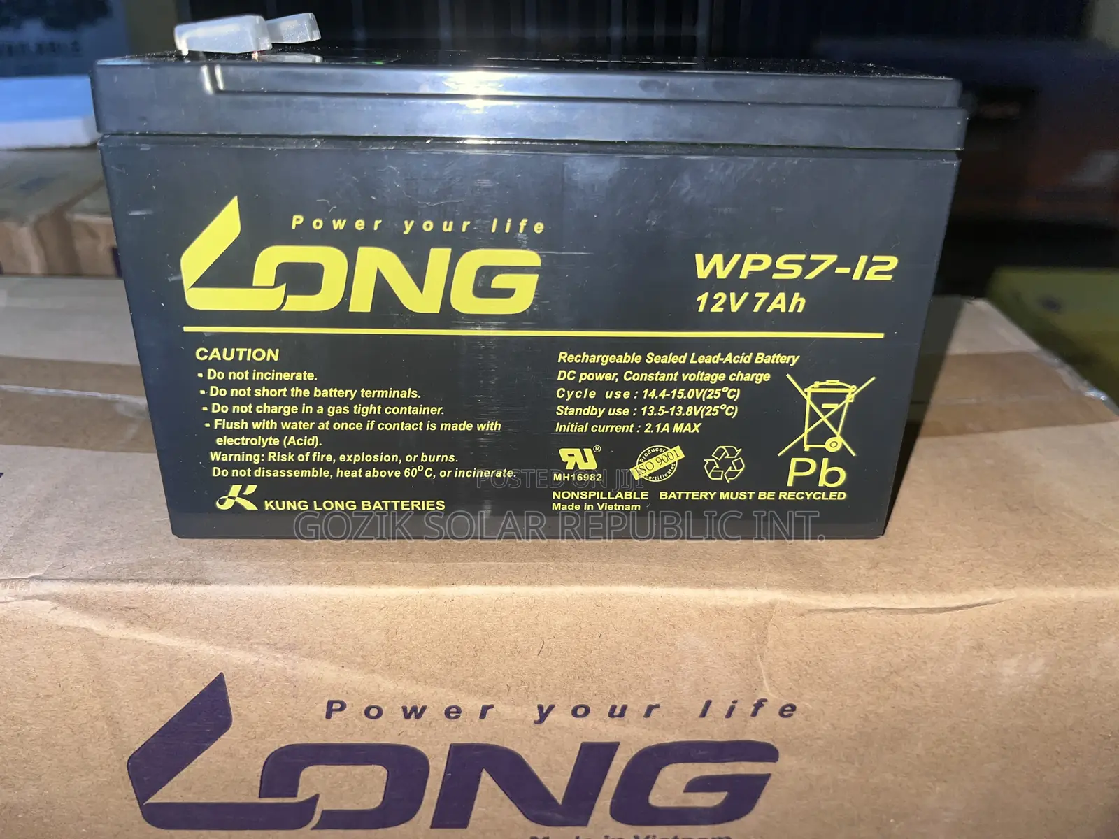 7a 12v Long Apc Battery