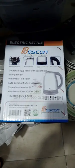 Boscon Powerful Fast Heating Electric Jug Kettle