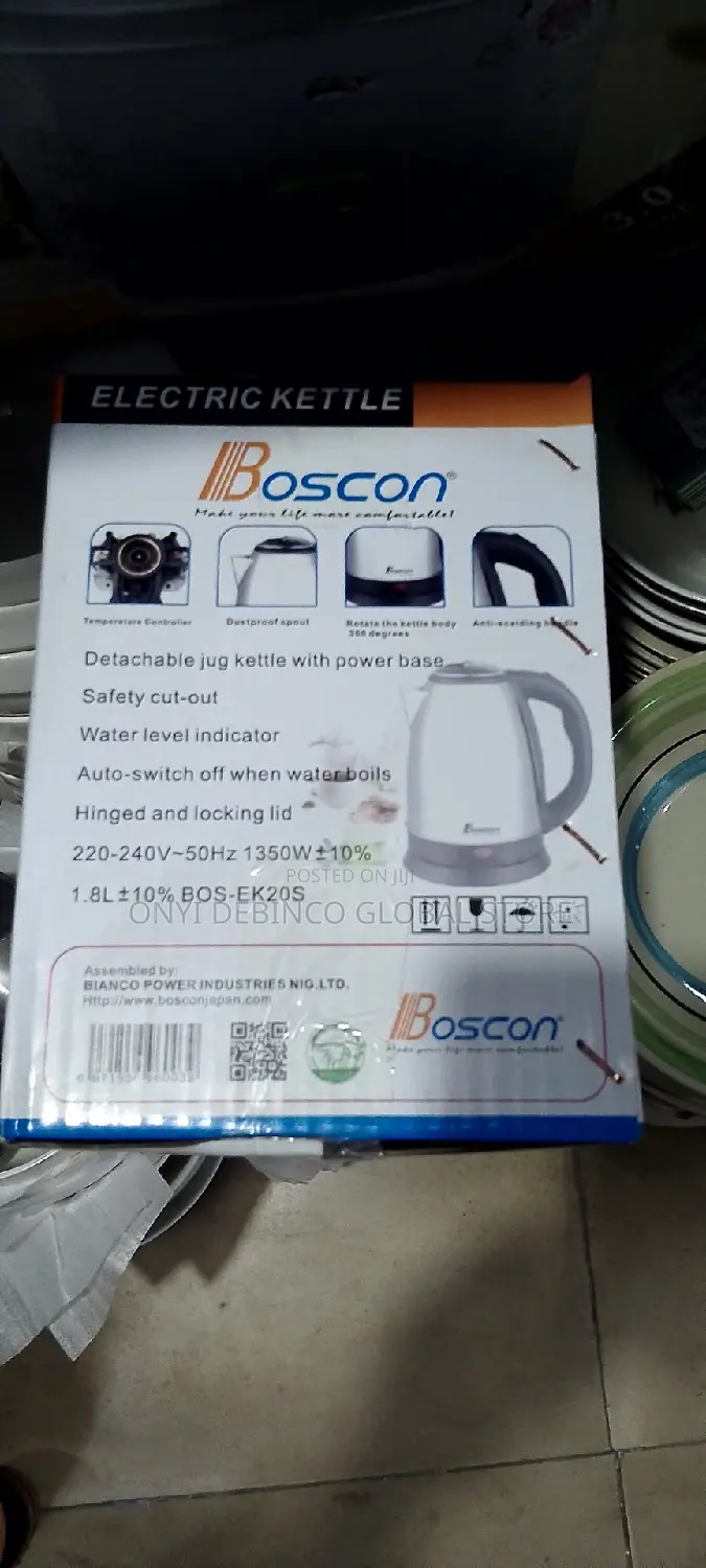Boscon Powerful Fast Heating Electric Jug Kettle