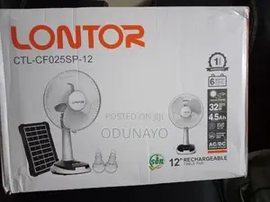 LONTOR 12"SOLAR FAN With 2 Solar Bulbs
