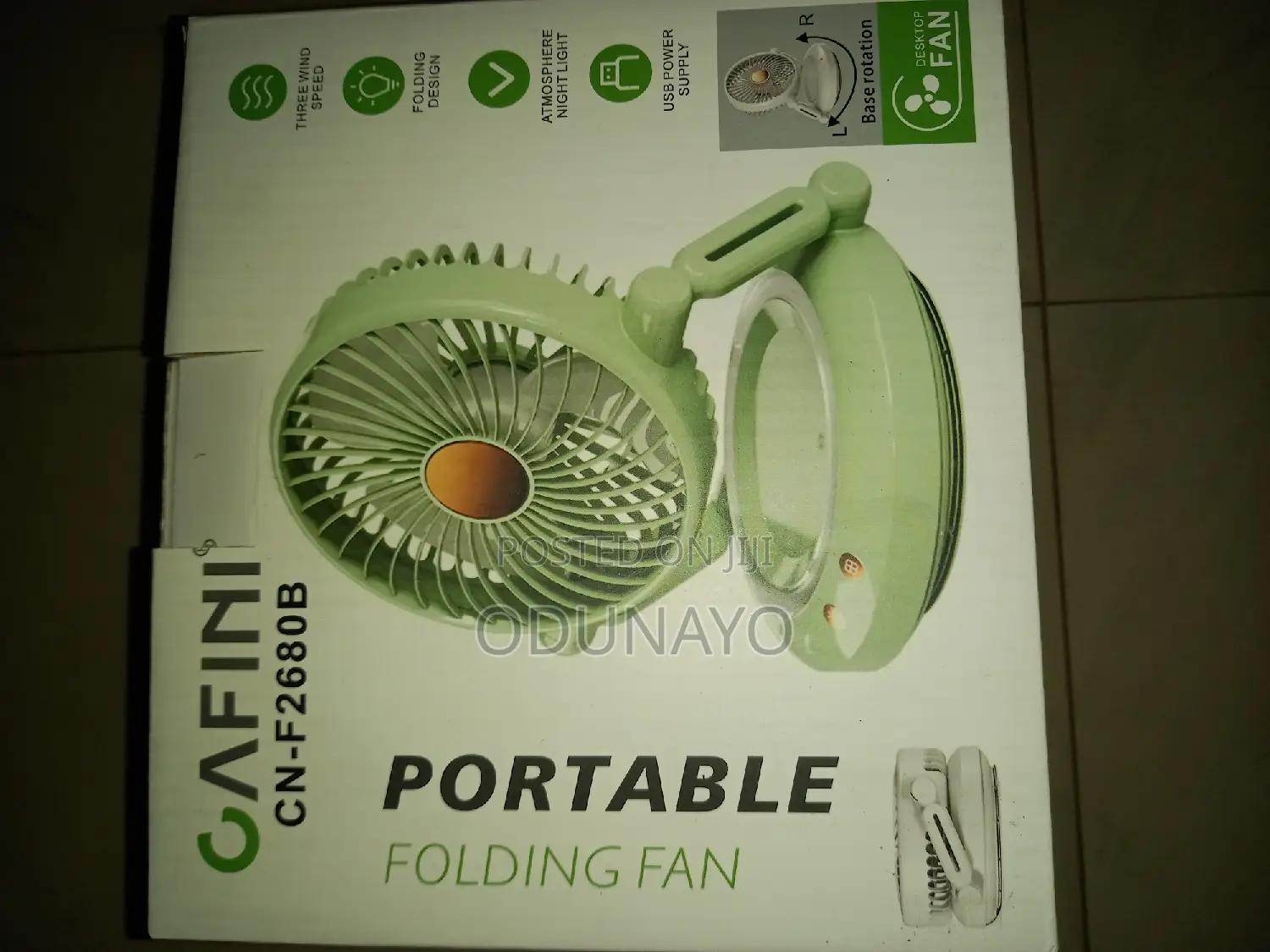 Cafini Rechargeable Portable Folding Fan