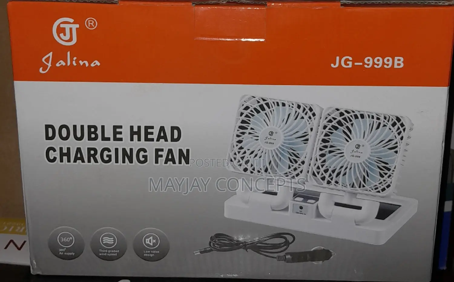 Double Head Solar Table Fan With Solar Panel