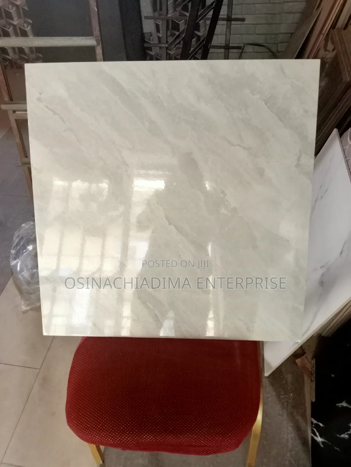 Grey Glossy Floor Tiles