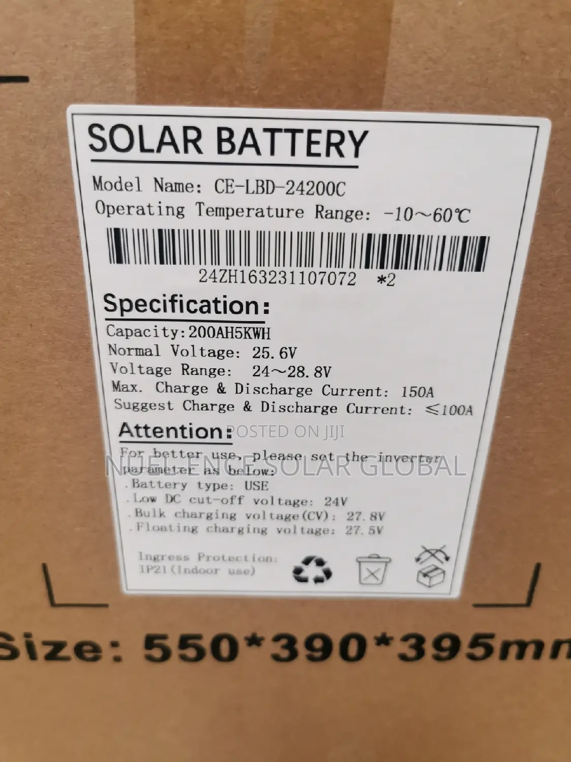 5kwh 24v Cworth Lithium Battery