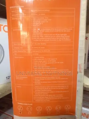 12inchees Lontor Rechargeable Fan With Panel