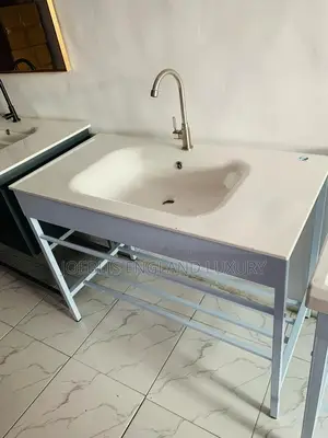 Plastic Wash Hand Basin With Aluminum Leg Size 120by50cm