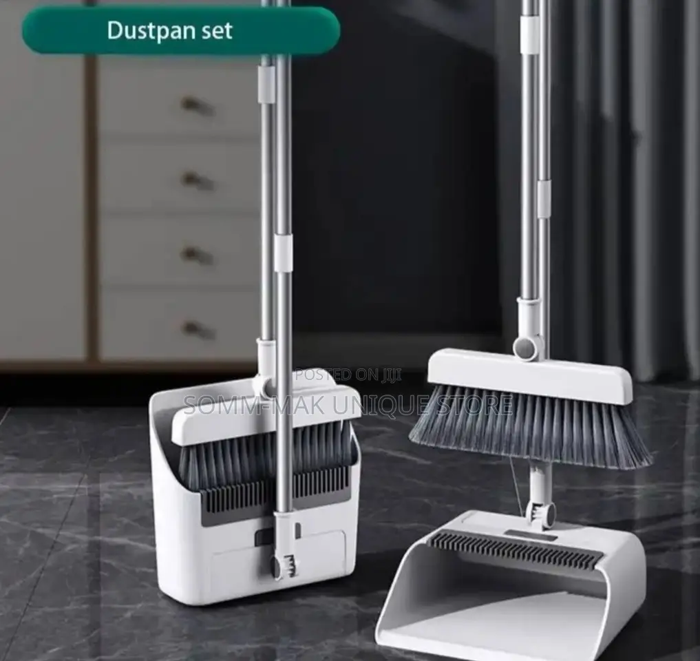 Long Handle Broom Set - Broom Dustpan With Water Squeegee