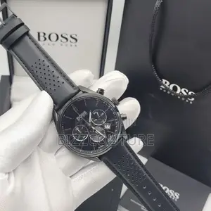 Original BOSS Leather Strap Watch Available in Store