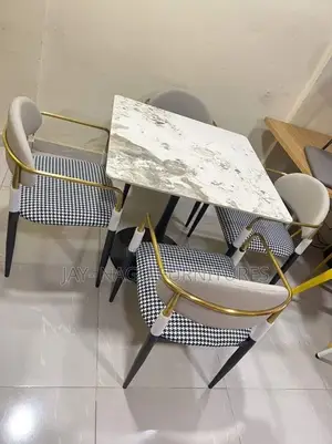 Luxury Executive Four Seater Marble Dining Set