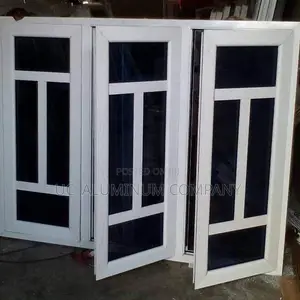 White Casement Window With Burglary and Net