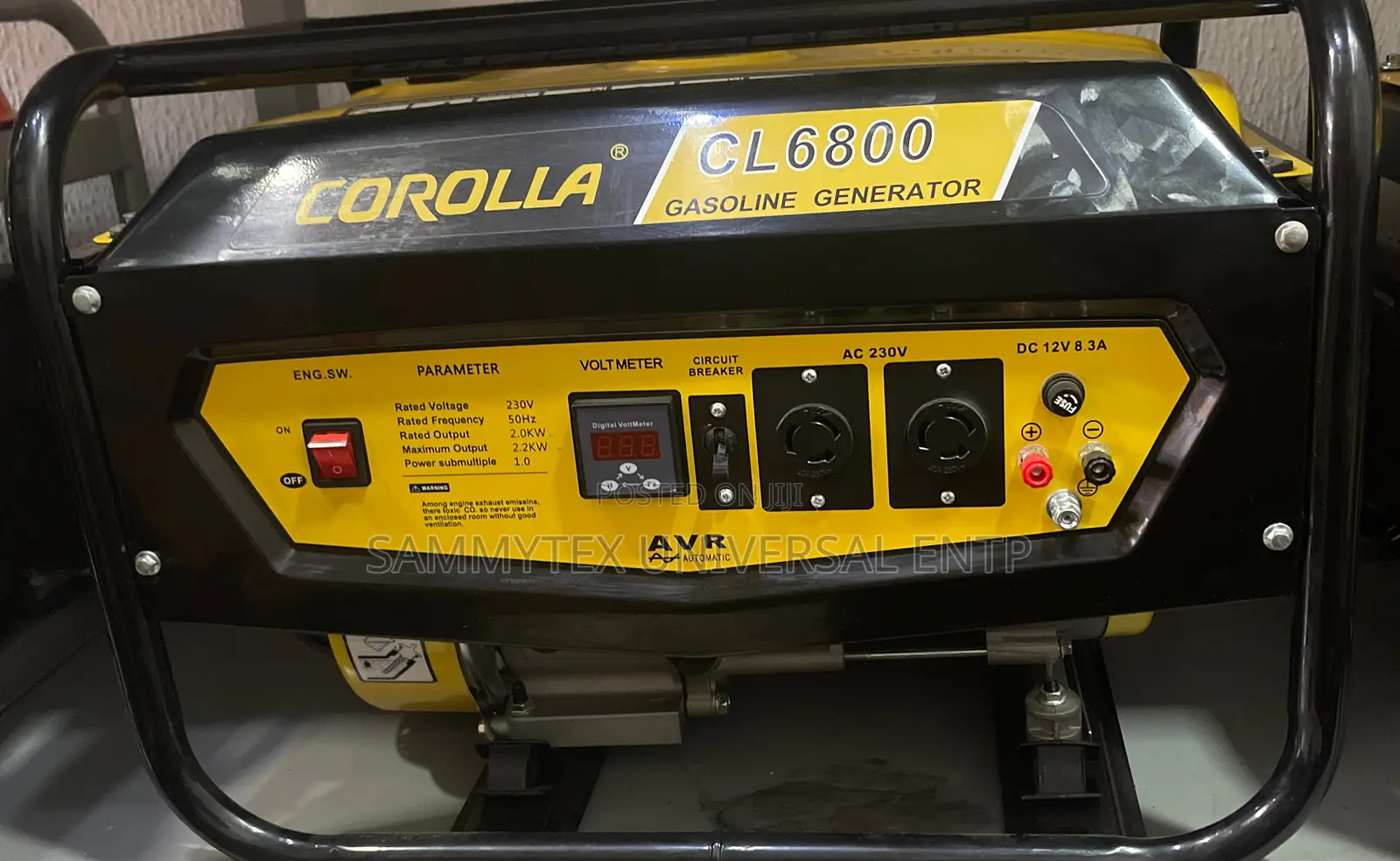 Brad New Corolla Petrol Generator With 3kva