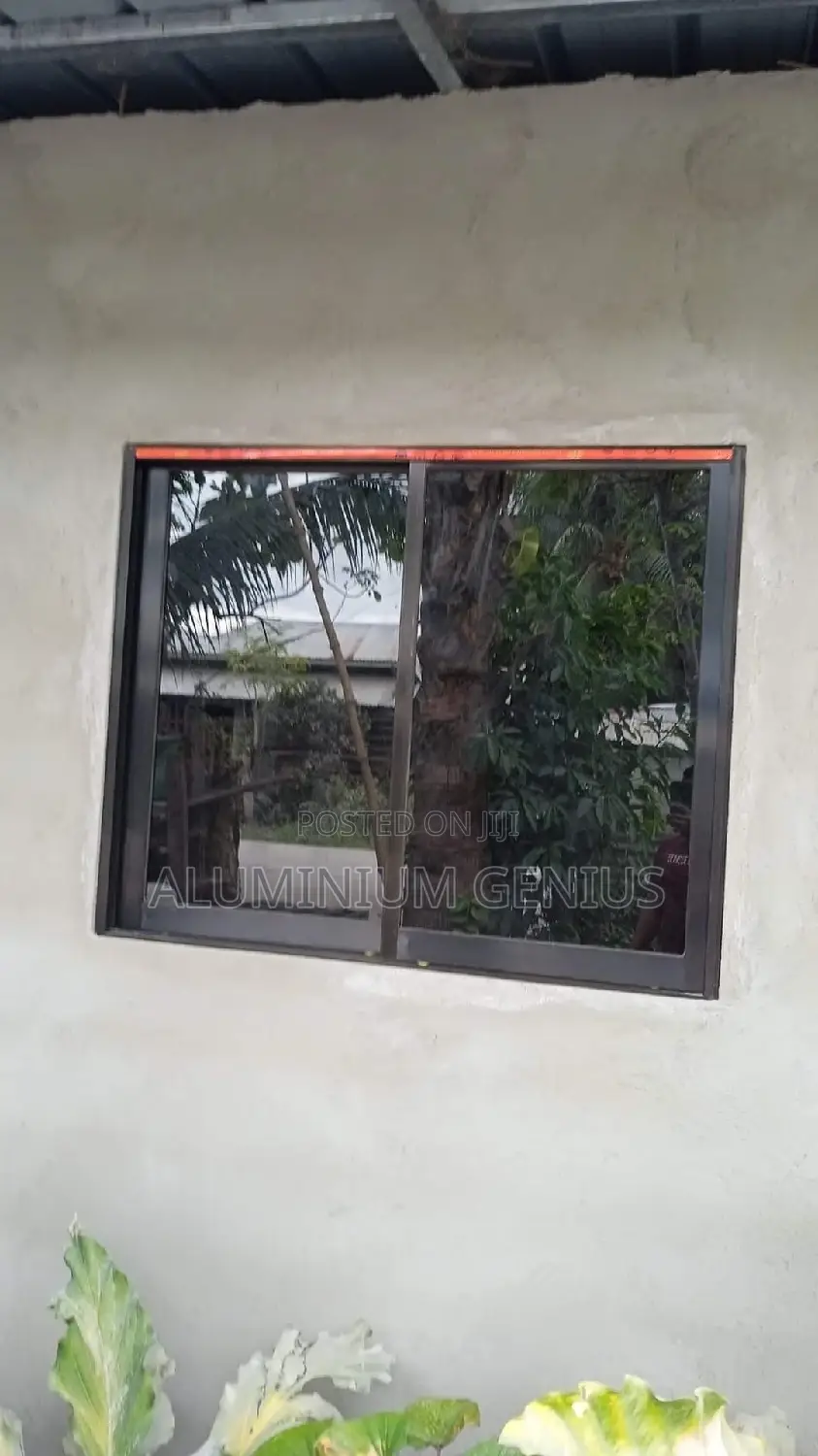 Aluminium Sliding Window With Sliding Net Grey Colour