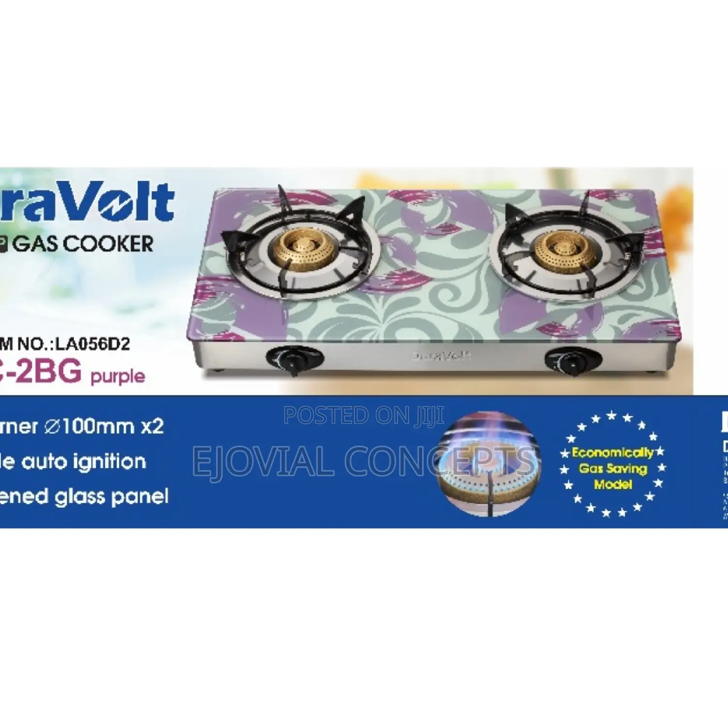 Duravolt 2 Burner Glass Top Cooker