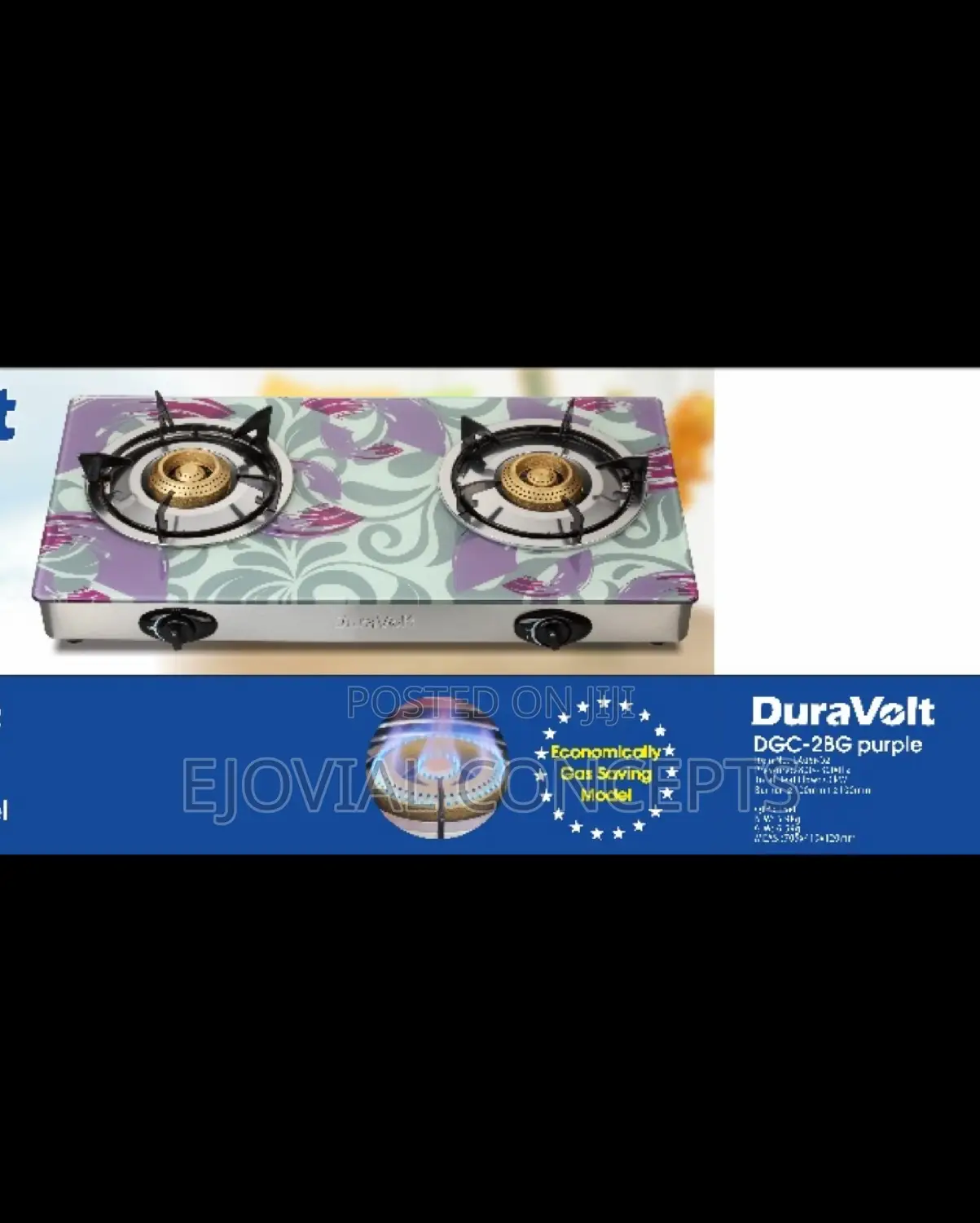 Duravolt 2 Burner Glass Top Cooker