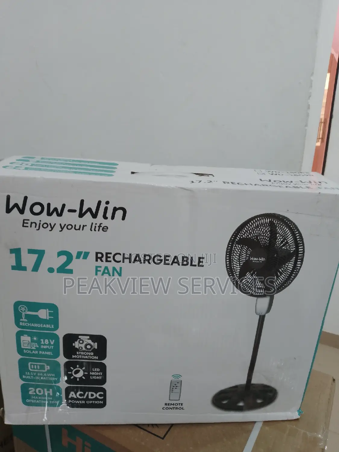 Won Win Rechargeable Standing Fan