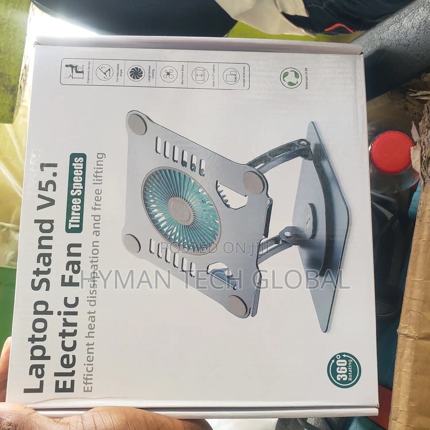 360 Rotating Laptop Stand With Cooling Fan