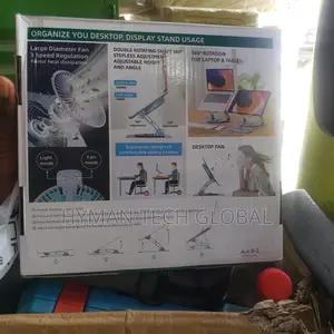 360 Rotating Laptop Stand With Cooling Fan