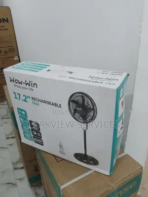 Brand New (17.2"") Wow Win Rechargeable Fan