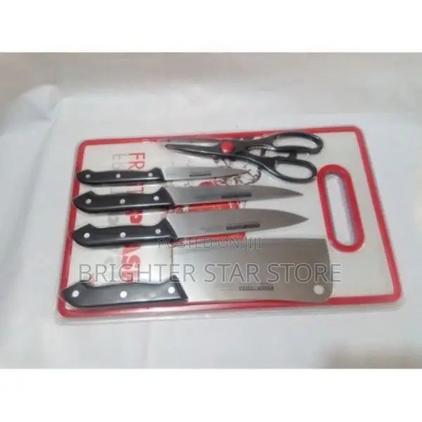 Sets of Kitchen Knives,Sharpener+ Free Chopping Board