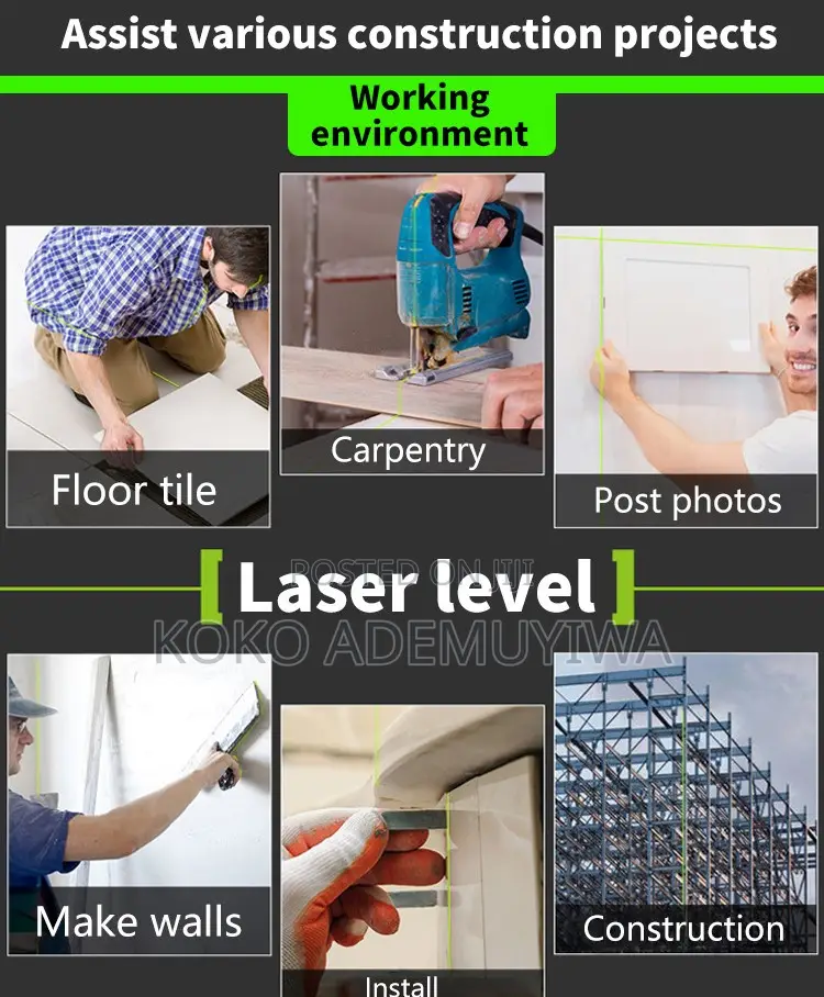 8 Lines 2D 360 Self-Leveling Laser Level.