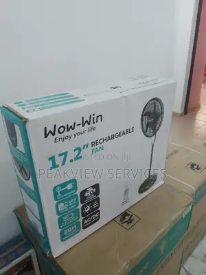 Brand Spanking New Wow Win Rechargeable Fan (17.2 Inches)