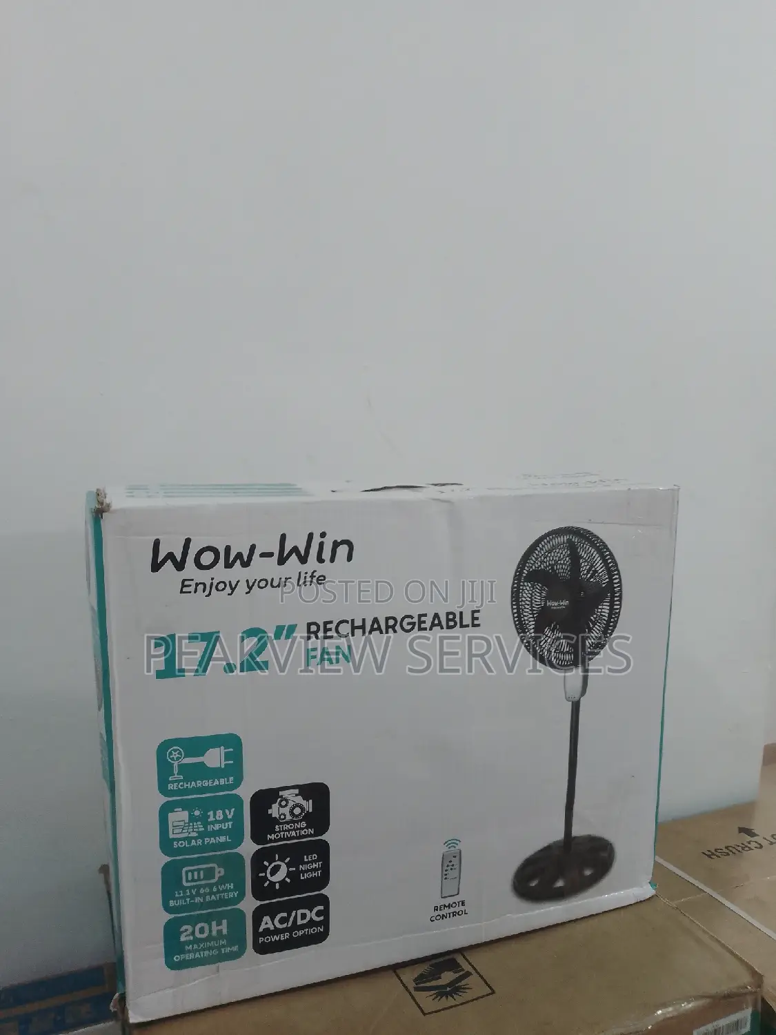 New Wow Win Rechargeable Standing Fan
