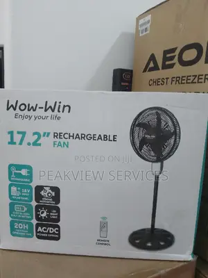 Easy to Operate (17.2) Inches Wow Win Rechargeable Fan
