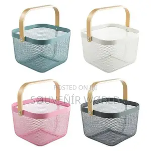 Malta Food Storage Basket With Wood Handle
