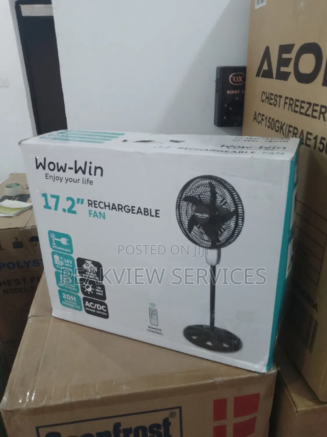Best Wow Win Rechargeable Standing Fan