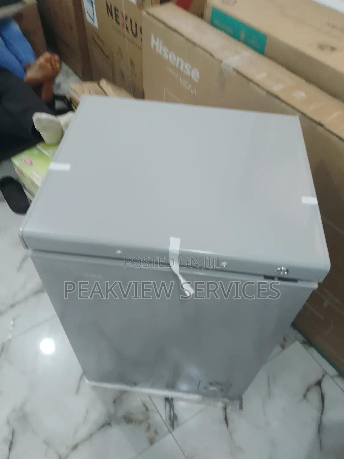 Silver Hisense 95L Chest Freezer With Basket