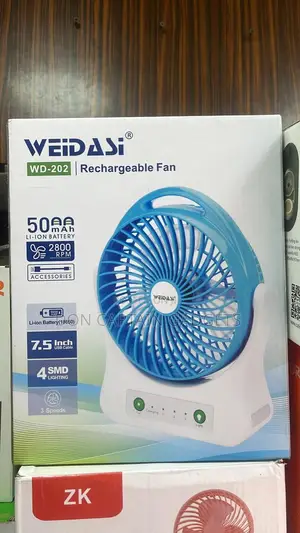 Rechargeable Desktop Fan 7.5" WD-202