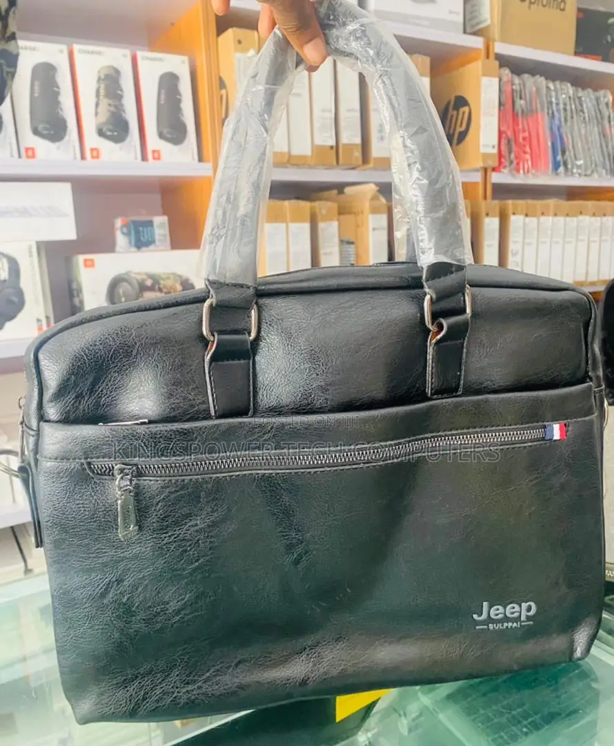 Jeep Leather Laptop Bag