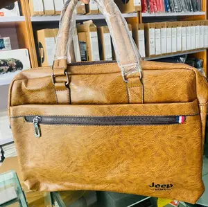 Jeep Leather Laptop Bag
