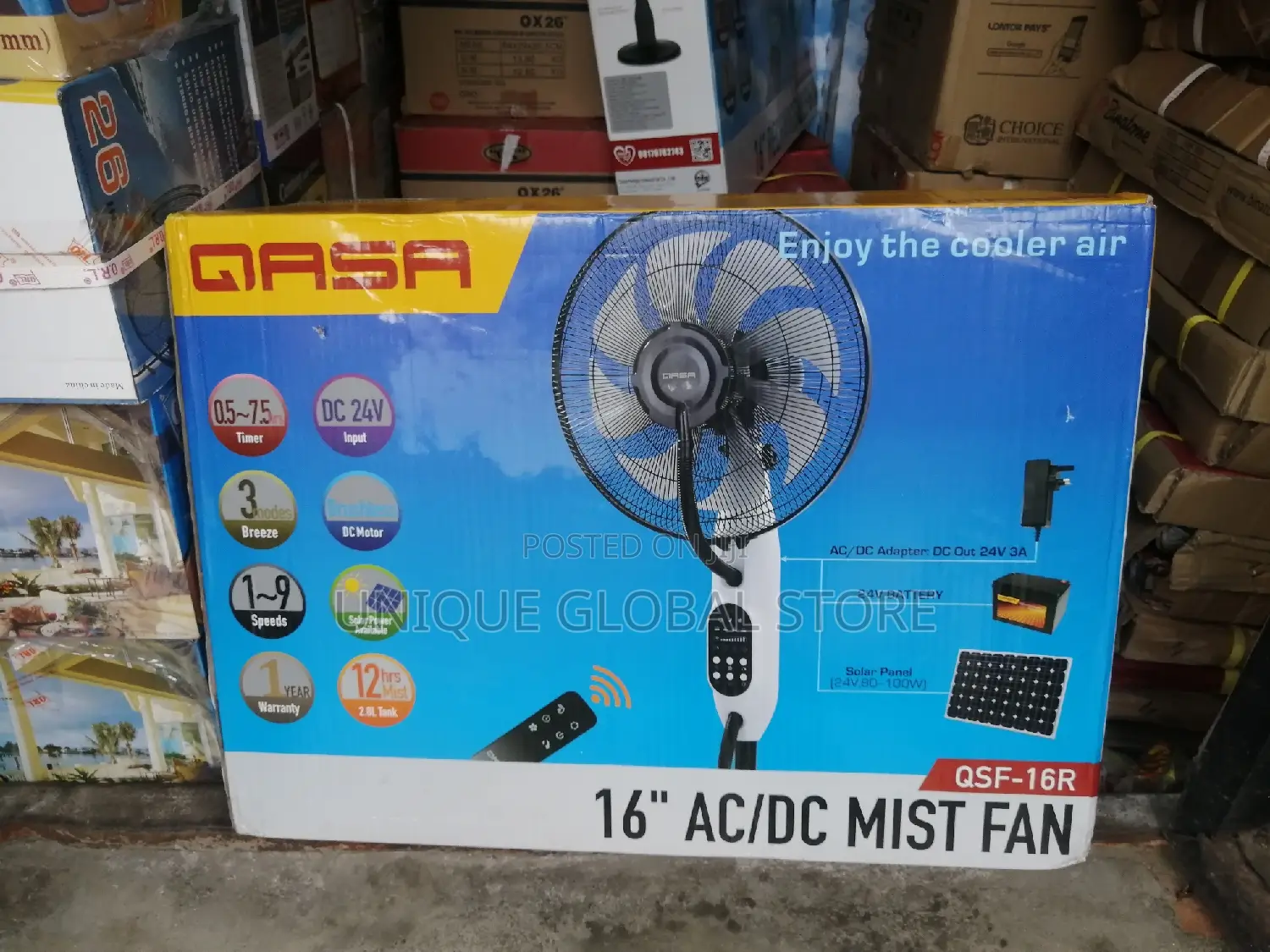 Qasa Ac/Dc Mist Fan 16 Inches